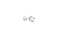  Ear Edit - Ohrstecker - Silber / Rhodiniert - Zirkonia